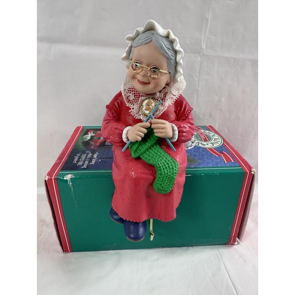 Vintage Hallmark Stocking Hanger Mrs Santa Claus~1988 with Box